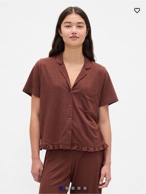 Gap Women’s Ruffle Pajama Shirt NWT Size Small